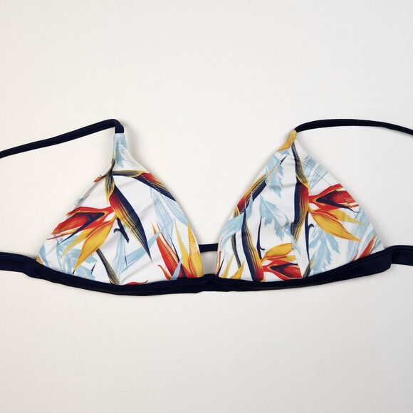 Lively Swim Padded Bralette Bikini Swimsuit Top Tropical Floral Print sz S - Picture 2 of 9